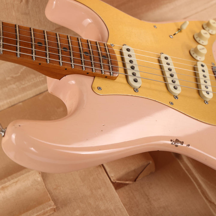 Fender Custom Shop Roasted 1956 Stratocaster Relic Faded Aged Shell Pink