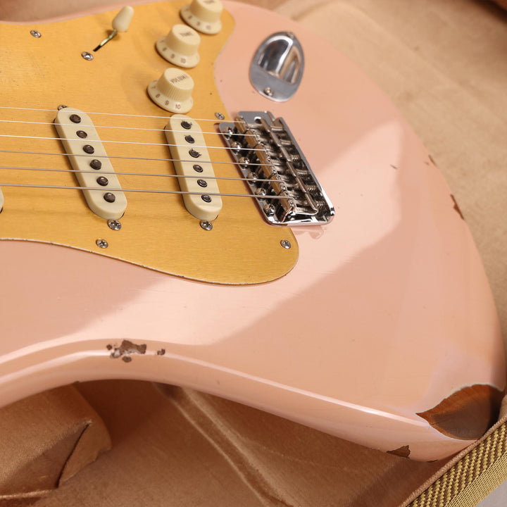 Fender Custom Shop Roasted 1956 Stratocaster Relic Faded Aged Shell Pink