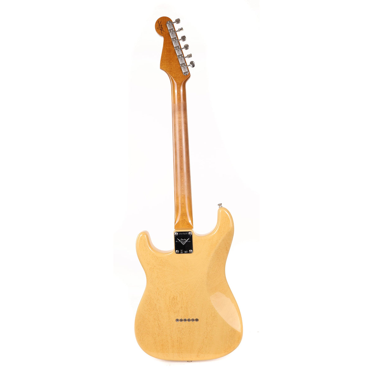 Fender Custom Shop Michigan Mahogany P-90 Stratocaster Aged TV Yellow — 3