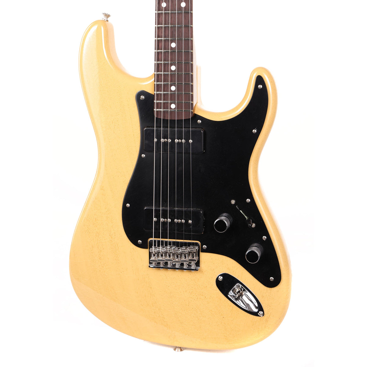 Fender Custom Shop Michigan Mahogany P-90 Stratocaster Aged TV Yellow — 6