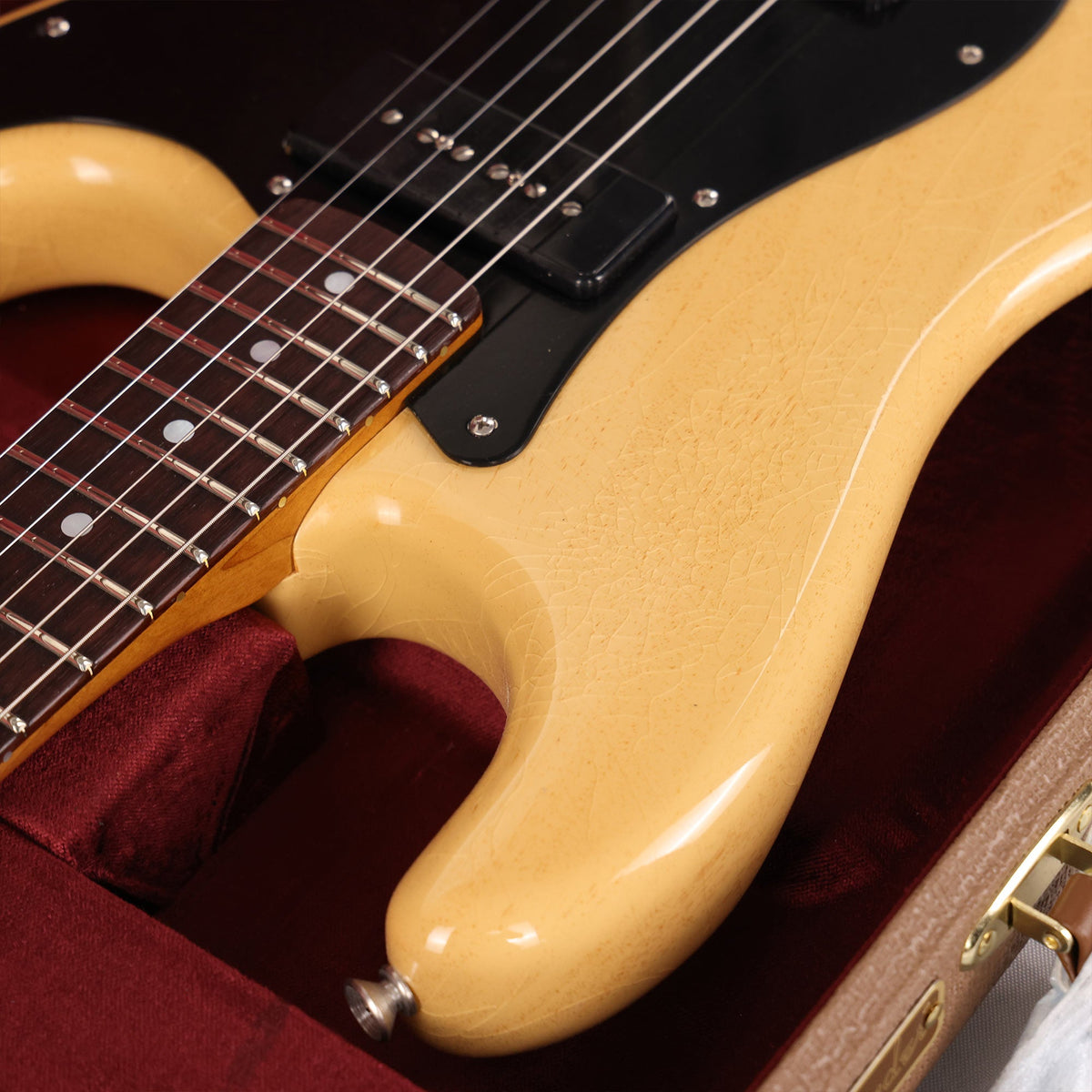 Fender Custom Shop Michigan Mahogany P-90 Stratocaster Aged TV Yellow — 7