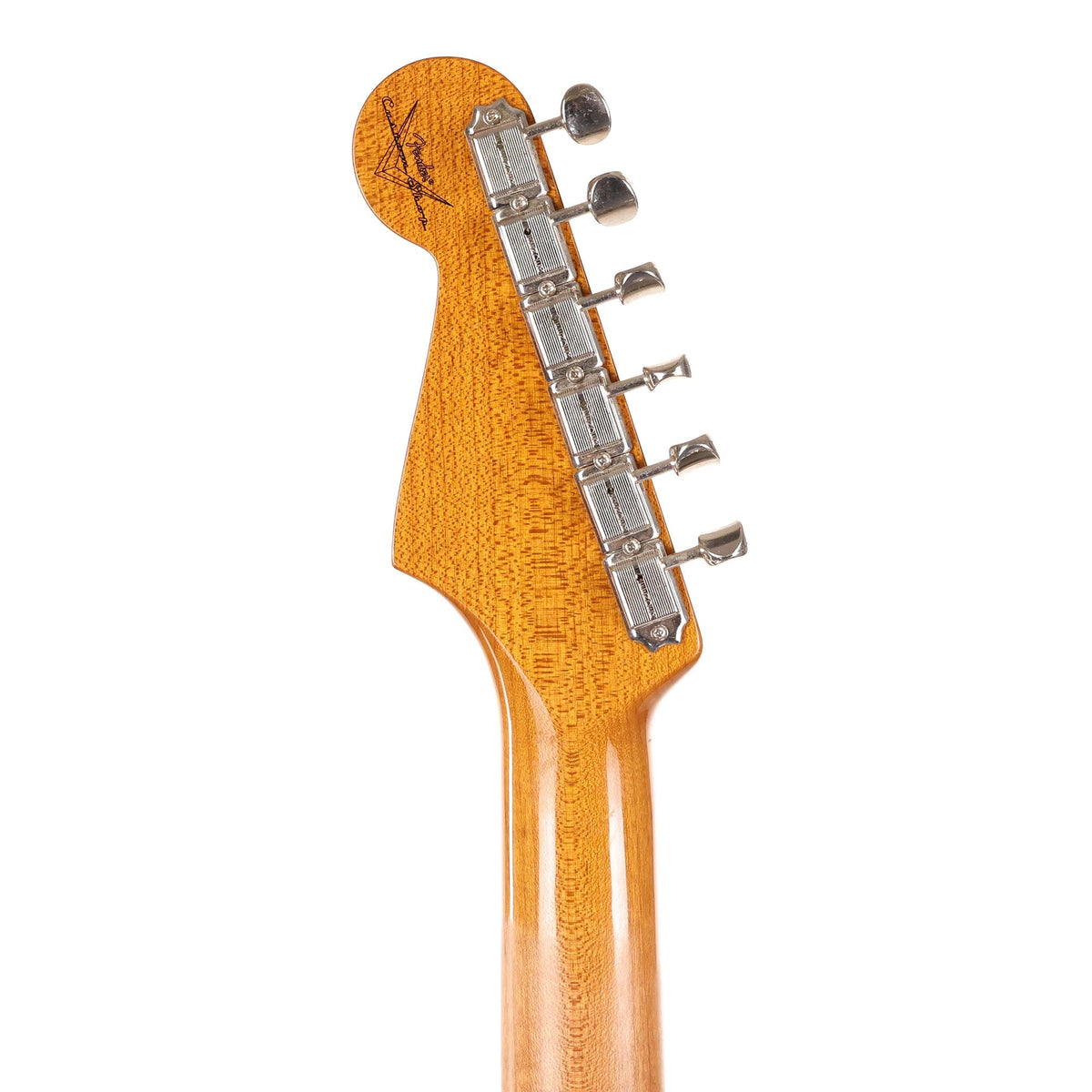 Fender Custom Shop Michigan Mahogany P-90 Stratocaster Aged Crimson Transparent — 5