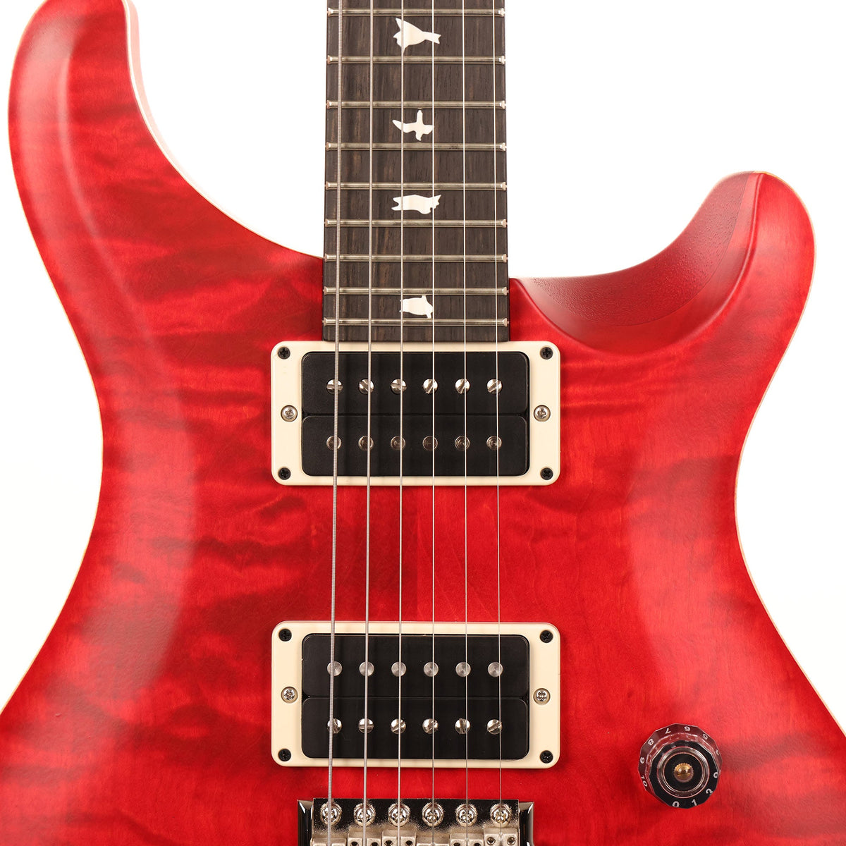 PRS Wood Library CE24 Satin Quilt Top Ruby Red — 7