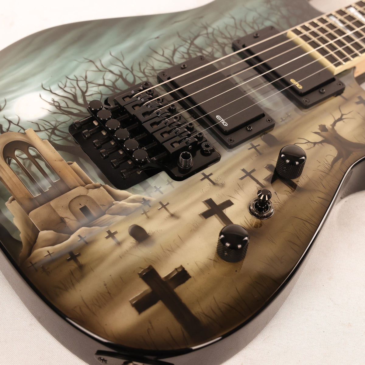 Jackson Custom Shop Dinky Graveyard Graphic Painted by Dan Lawrence — 6