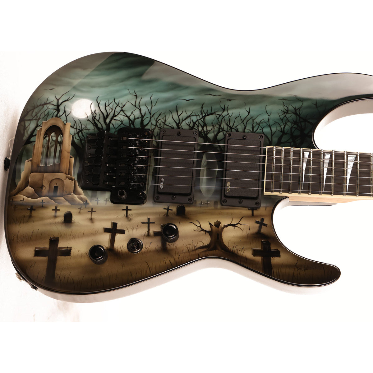 Jackson Custom Shop Dinky Graveyard Graphic Painted by Dan Lawrence — 7