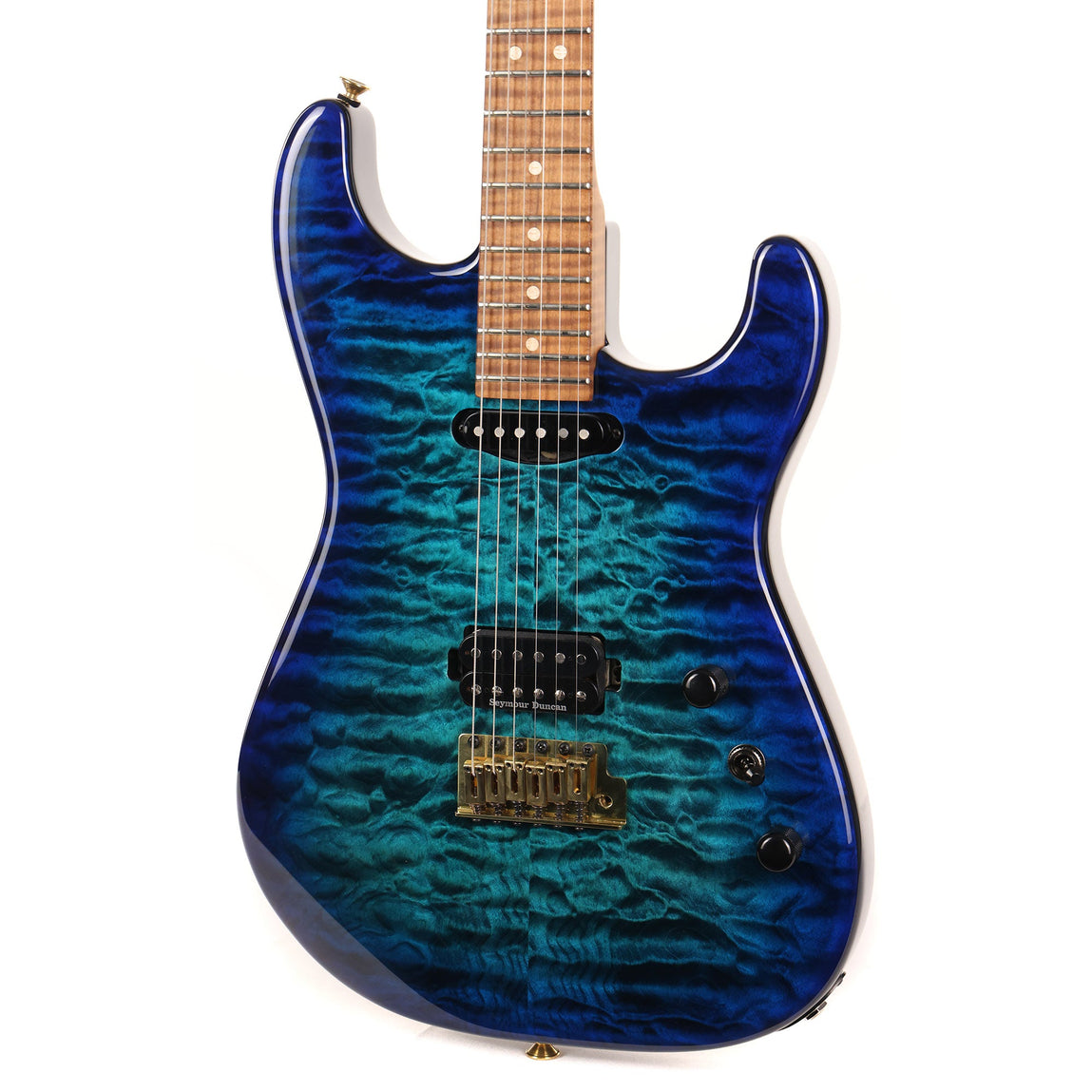 Charvel Custom Shop San Dimas HS Quilt Top Chlorine Burst | The