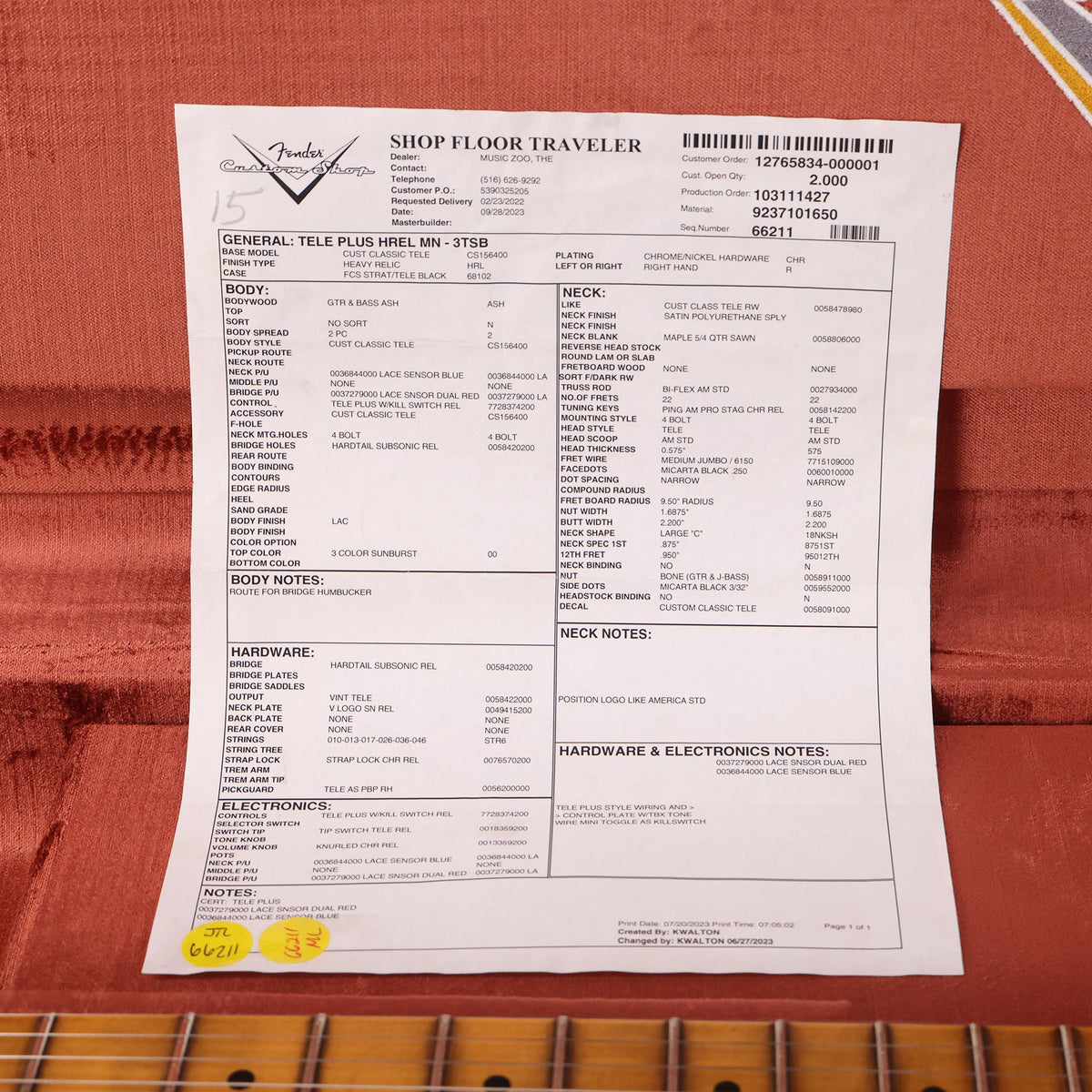 Fender Custom Shop Telecaster Plus Heavy Relic 3-Tone Sunburst — 10