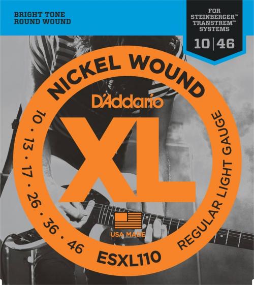 D'Addario Nickel Wound Double Ball End Strings (Regular Light 10-46)