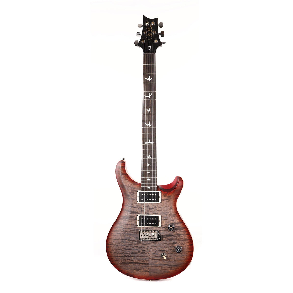 PRS Wood Library CE24 Satin Quilt Top Faded Grey Black Cherry