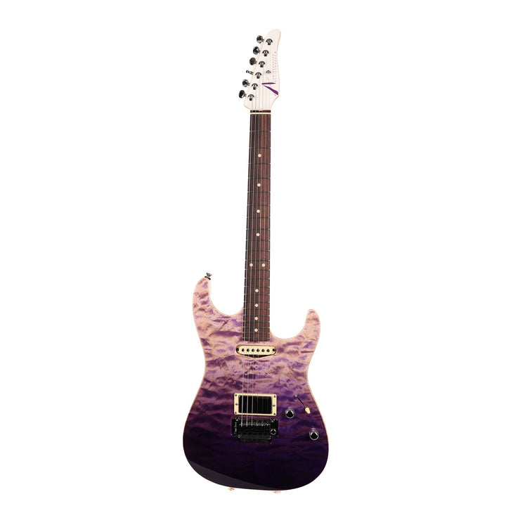 Tom Anderson Drop Top Purple Surf Quilt Top with Binding