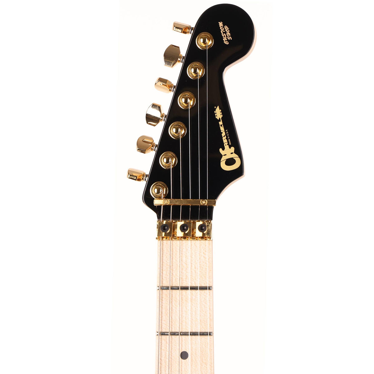Charvel Custom Shop Custom Select Dinky Black with Gold Hardware — 4