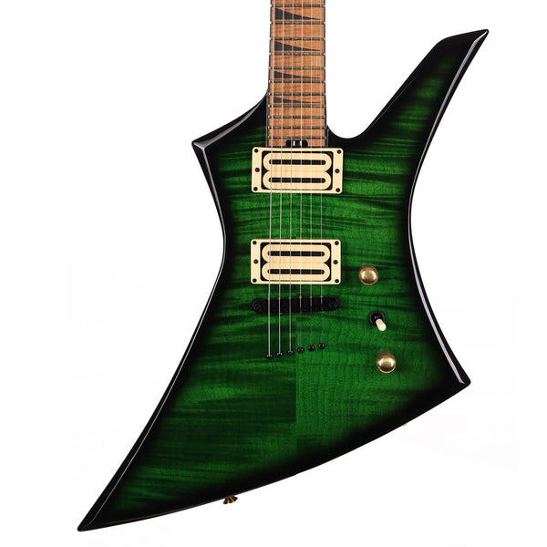 Jackson Custom Shop Kelly Transparent Green Flame Maple