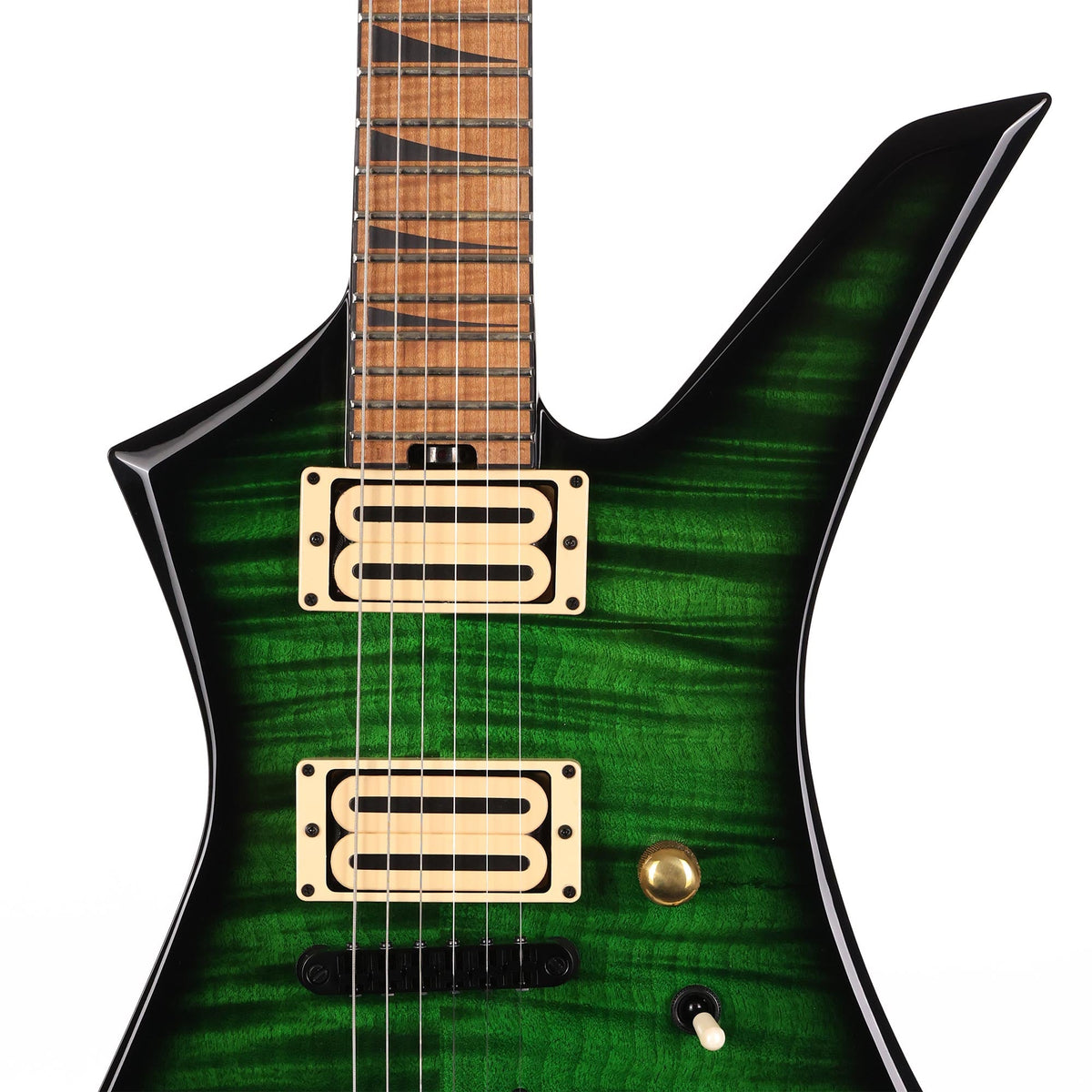Jackson Custom Shop Kelly Transparent Green Flame Maple — 6