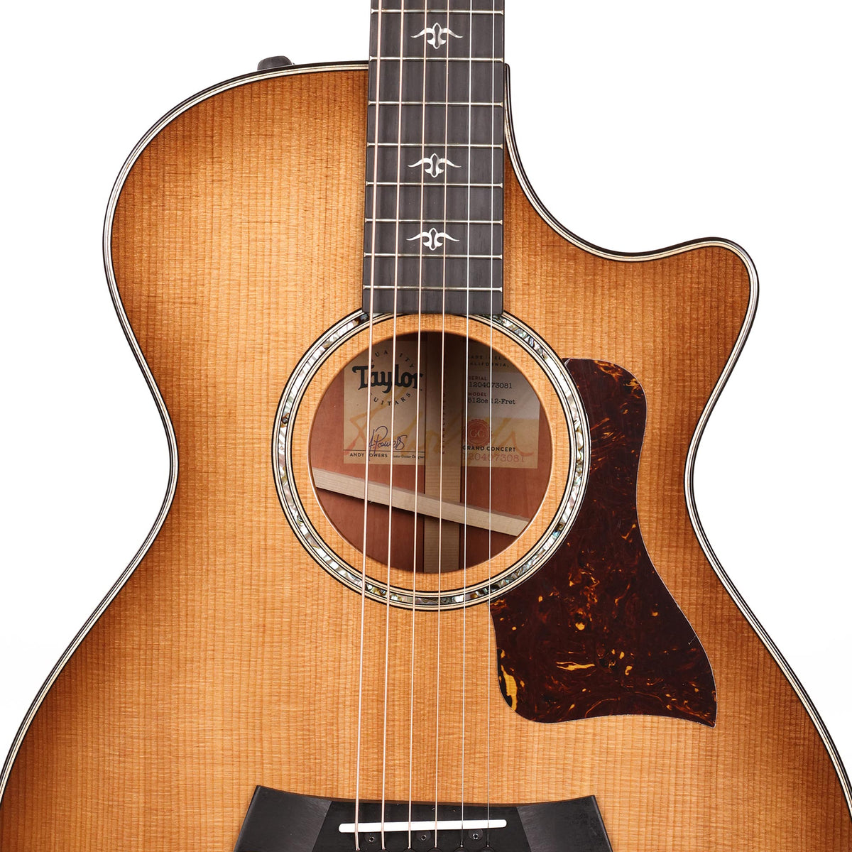 Taylor 512ce 12-Fret Urban Ironbark Grand Concert Shaded Edgeburst — 6