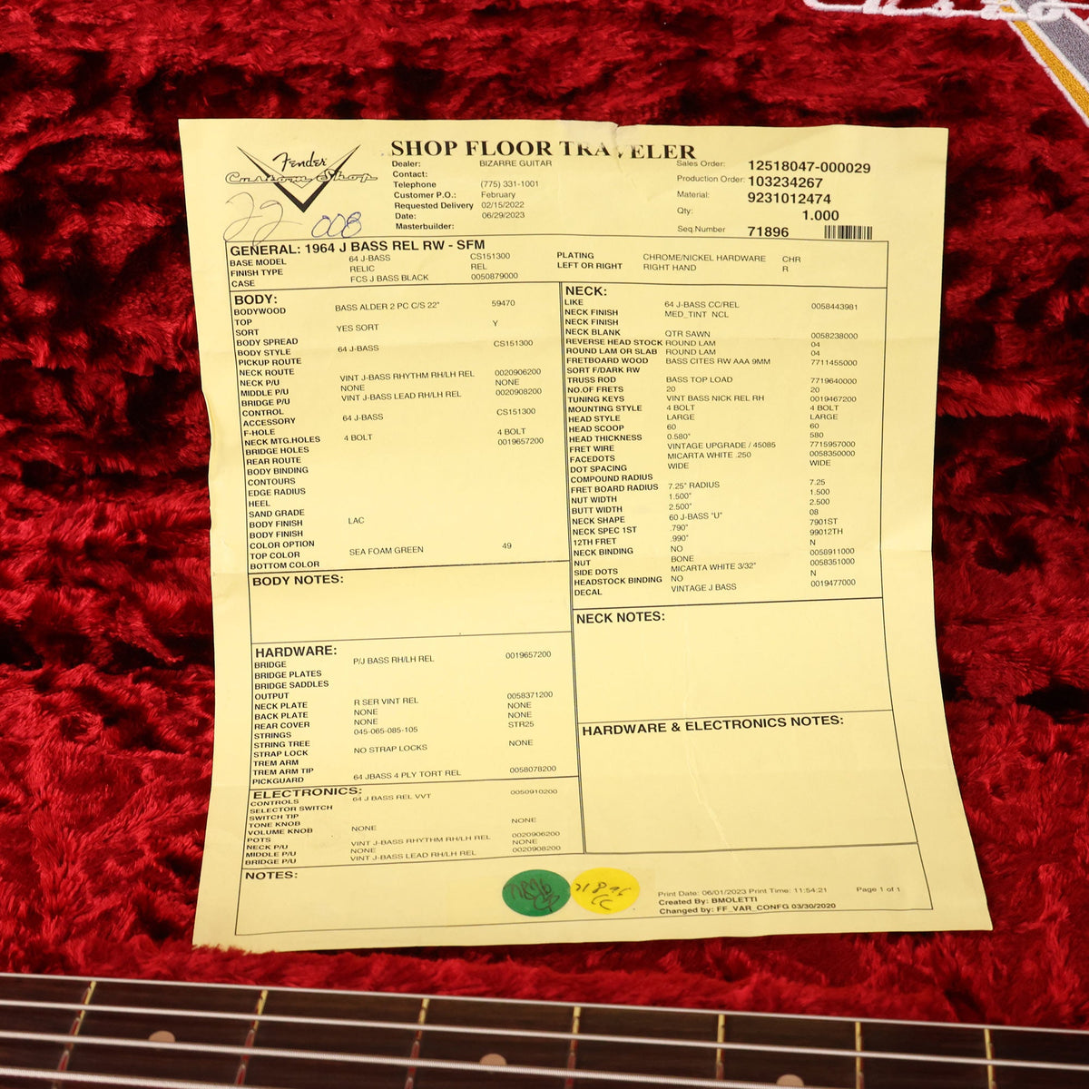 Fender Custom Shop 1964 Jazz Bass Journeyman Relic Seafoam Green — 11