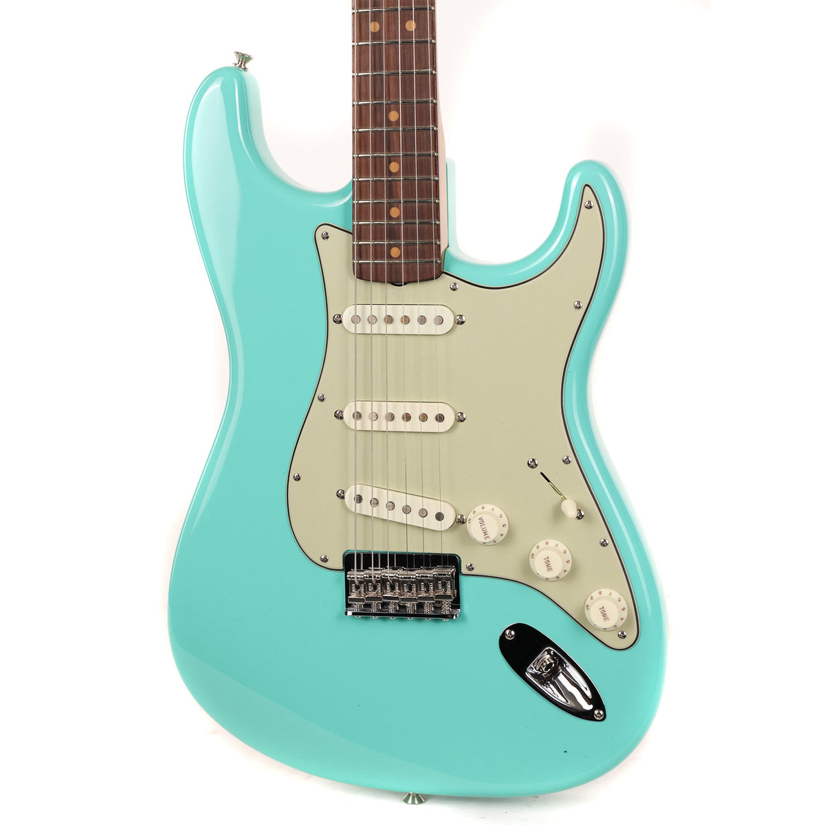 Fender Custom Shop 1965 Hardtail Stratocaster Faded Seafoam Green Matching Headstock — 7