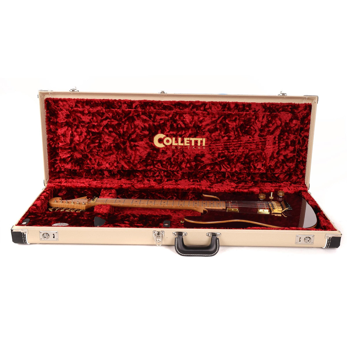Colletti Guitars Speed of Sound Roasted Figured Maple Top Cabernet Red — 10