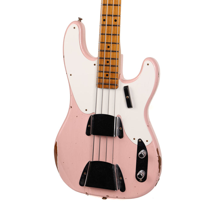 Fender Custom 1955 Precision Bass Relic Electric Bass Guitar Shell Pink