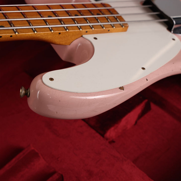 Fender Custom 1955 Precision Bass Relic Electric Bass Guitar Shell Pink