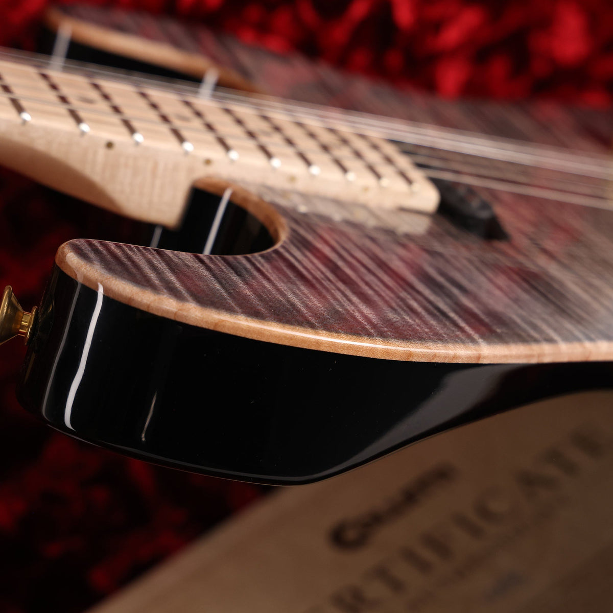 Colletti Guitars Speed of Sound HS Flame Maple Top Charcoal Burst — 8