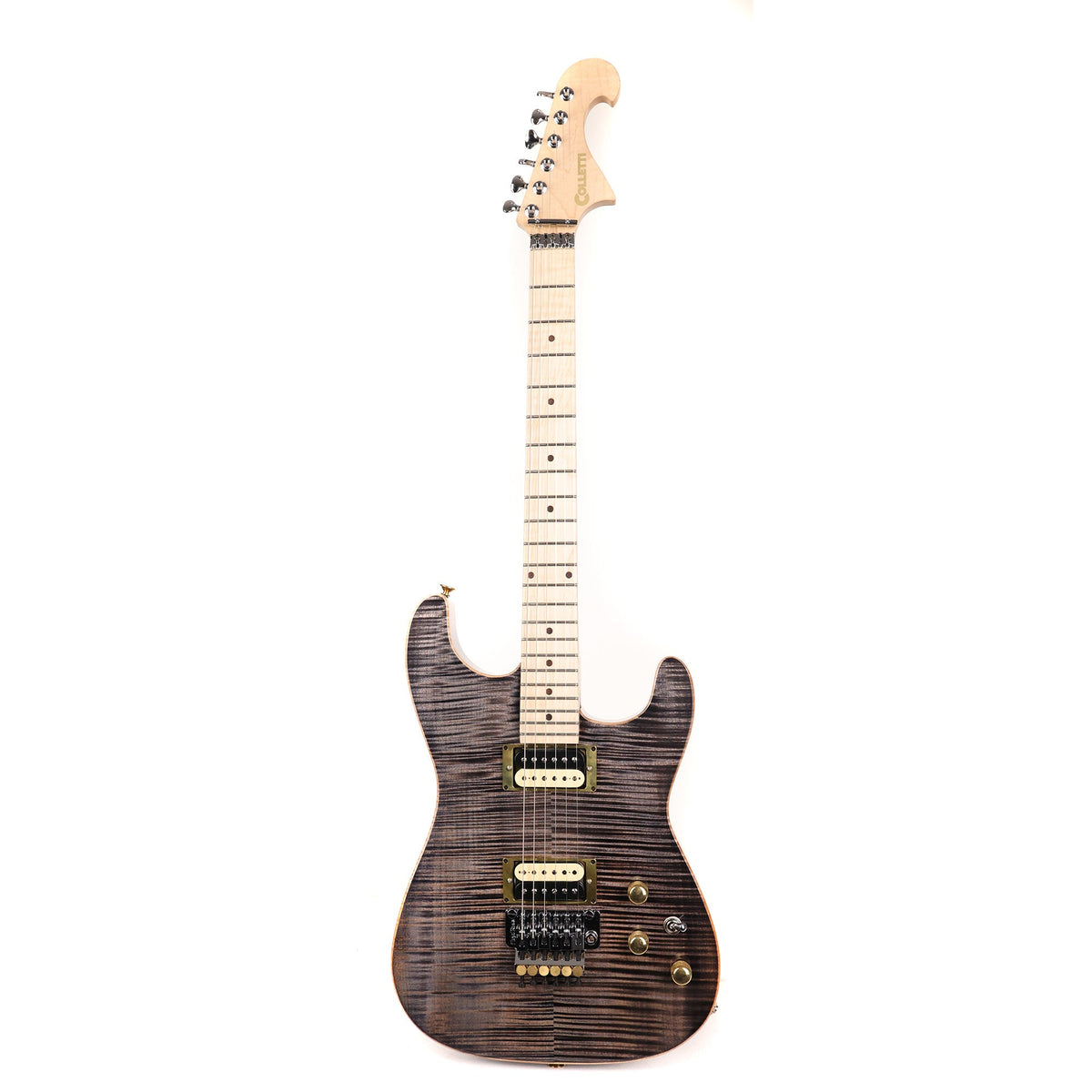 Colletti Guitars Speed of Sound Flame Maple Top Charcoal Burst — 2
