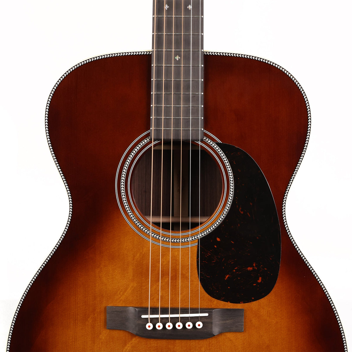 Martin Custom Shop 000 Bearclaw Spruce and Indian Rosewood Ambertone 1933 Teardrop Burst — 6