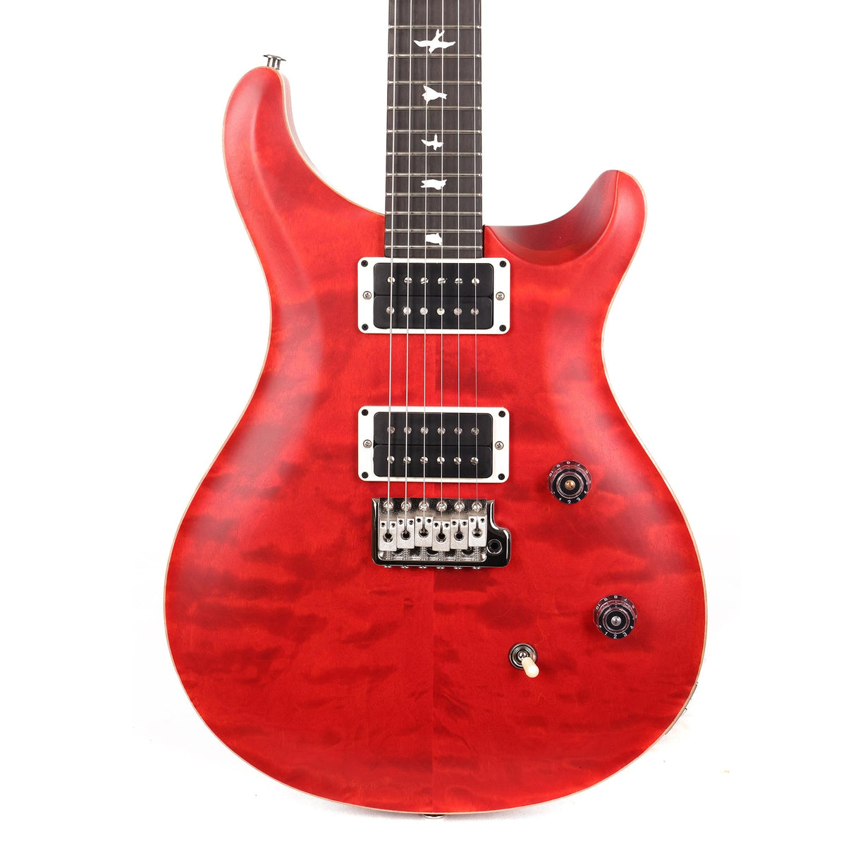 PRS Wood Library CE24 Satin Quilt Top Ruby Red — 1