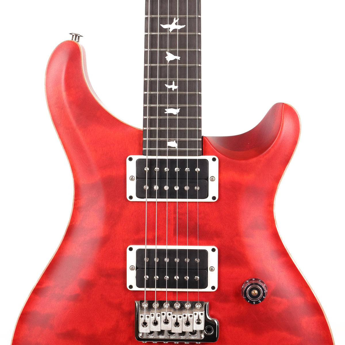 PRS Wood Library CE24 Satin Quilt Top Ruby Red — 6