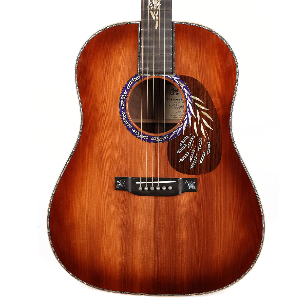 Martin DSS Hops & Barley Dreadnought Limited Edition Acoustic Toasted Burst 2023 — 1