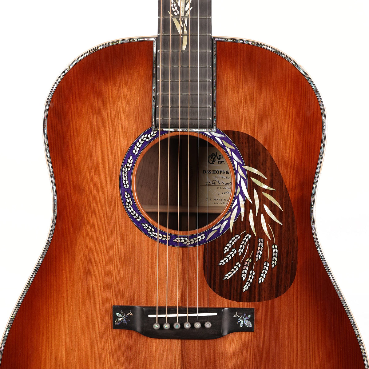 Martin DSS Hops & Barley Dreadnought Limited Edition Acoustic Toasted Burst 2023 — 6