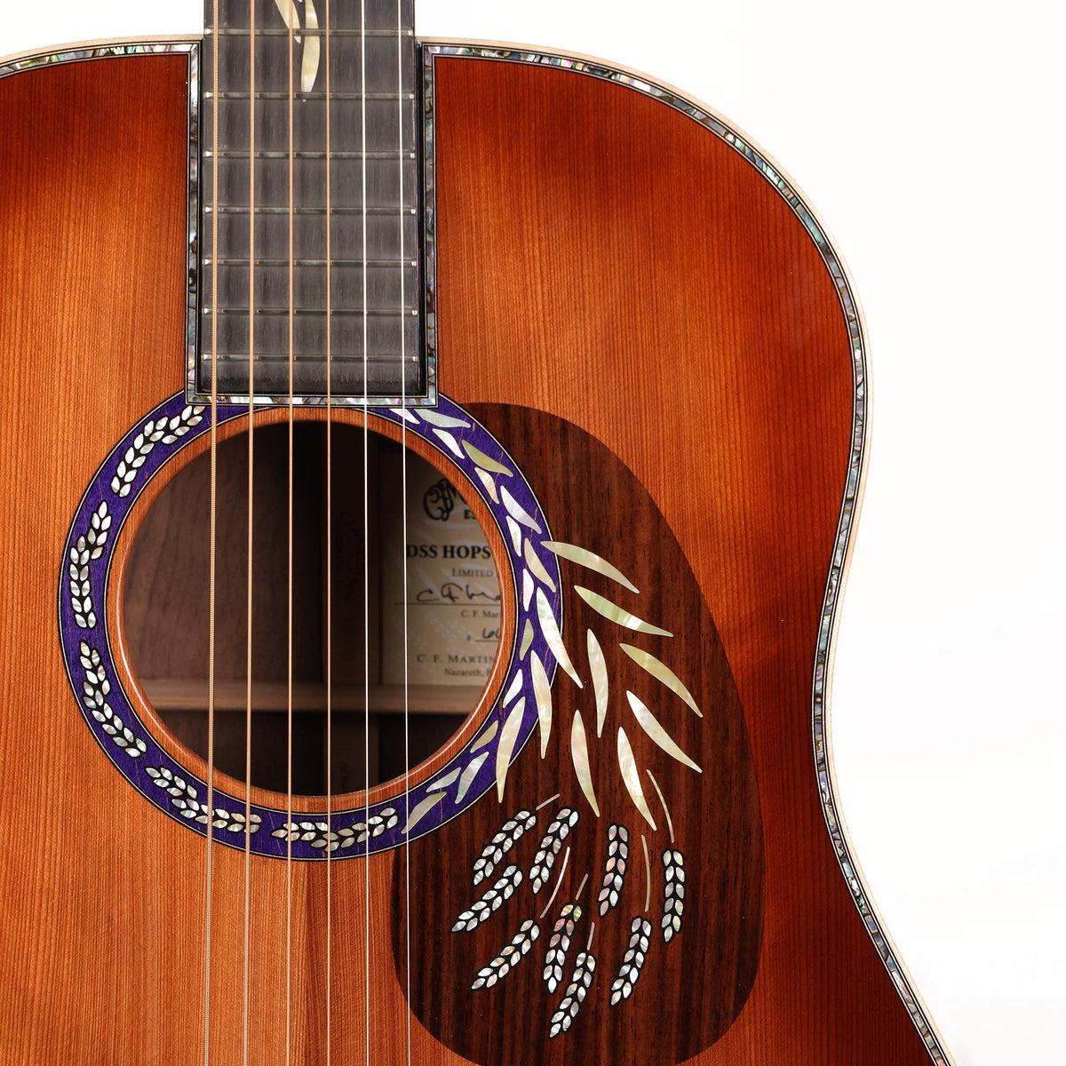 Martin DSS Hops & Barley Dreadnought Limited Edition Acoustic Toasted Burst 2023 — 9
