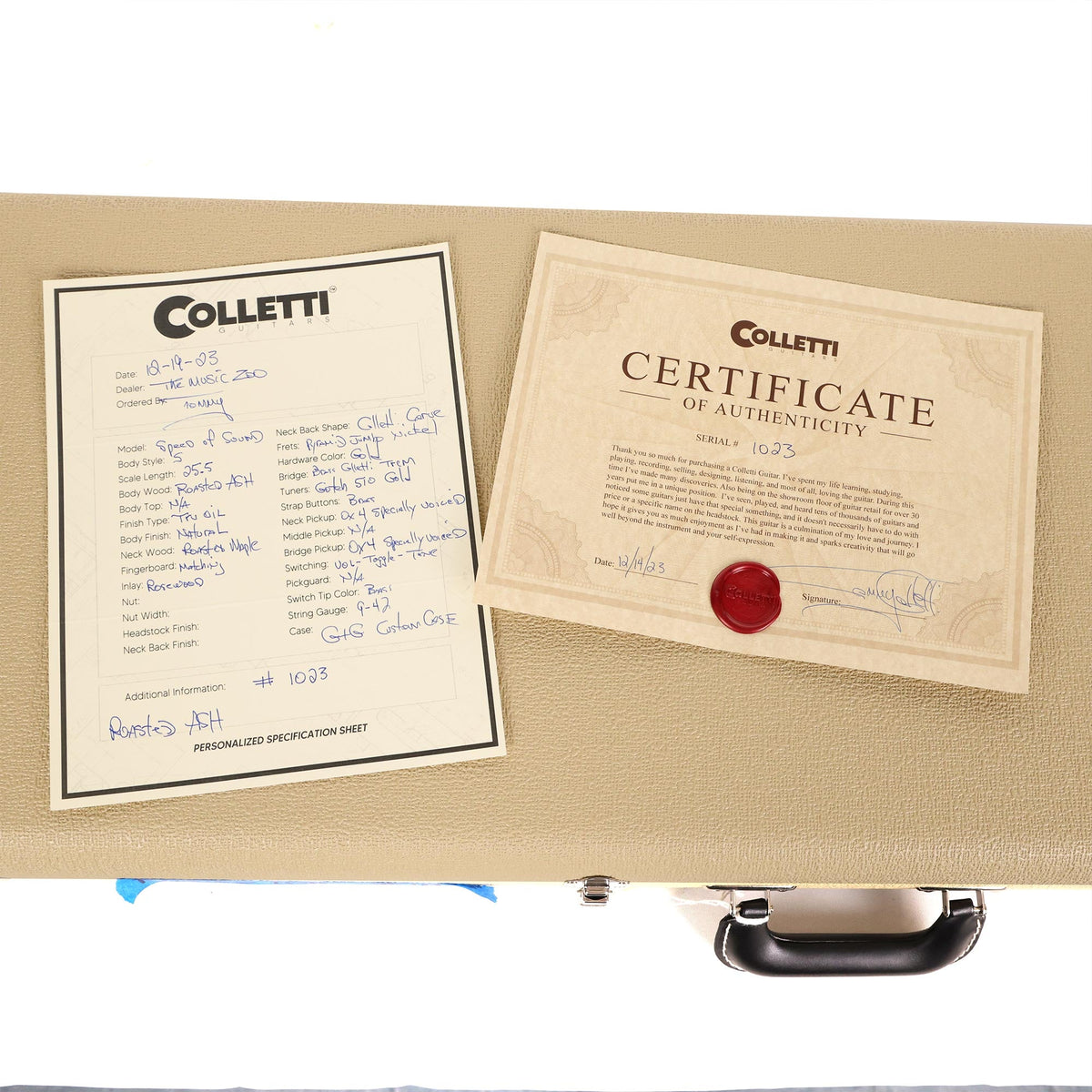 Colletti Guitars Speed of Sound Roasted Ash Natural — 9