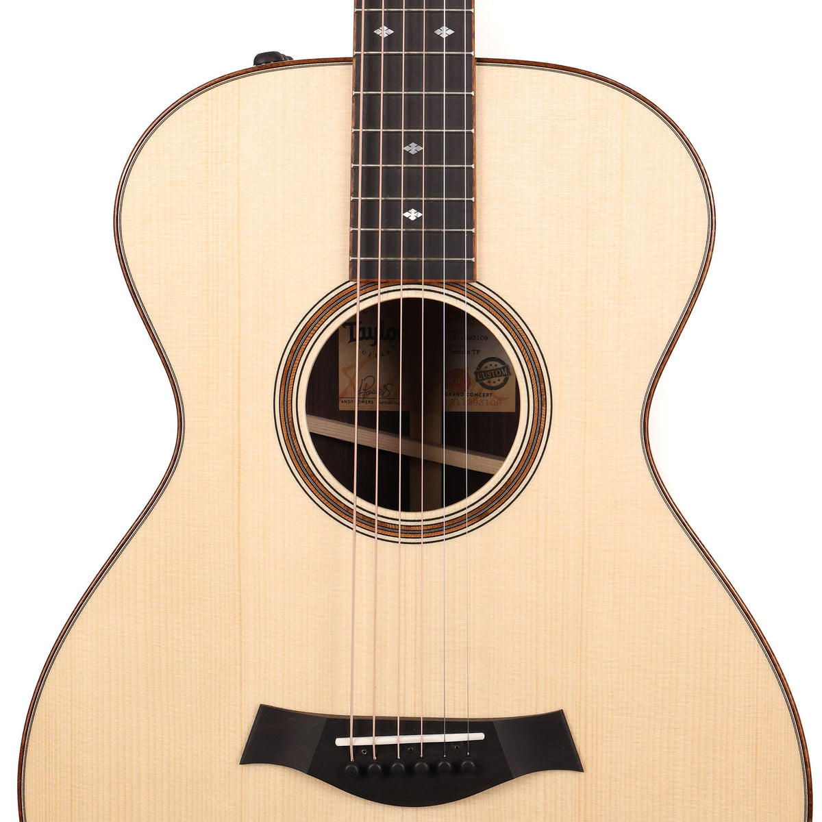 Taylor Custom Shop Grand Concert Adirondack Spruce and Indian Rosewood Acoustic-Electric Used — 6
