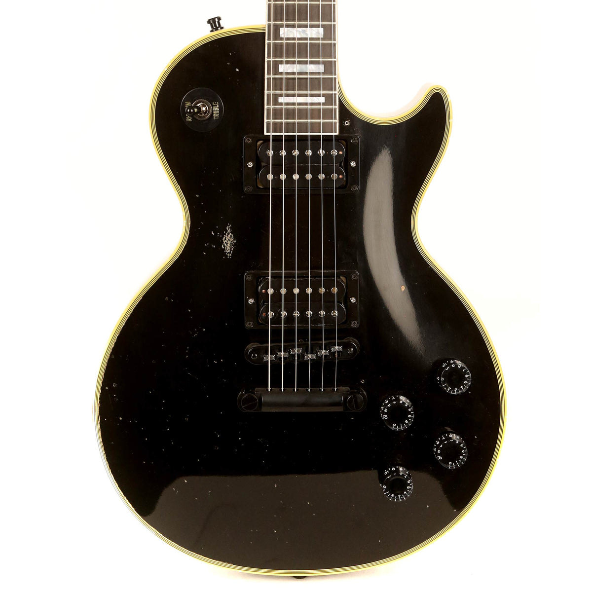 Gibson Custom Shop Kirk Hammett 1989 Les Paul Custom Murphy Lab Aged Ebony — 1