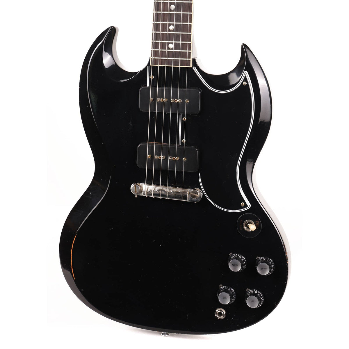 Gibson Custom Shop Made 2 Measure 1963 SG Special Murphy Lab Light Aged Ebony — 6