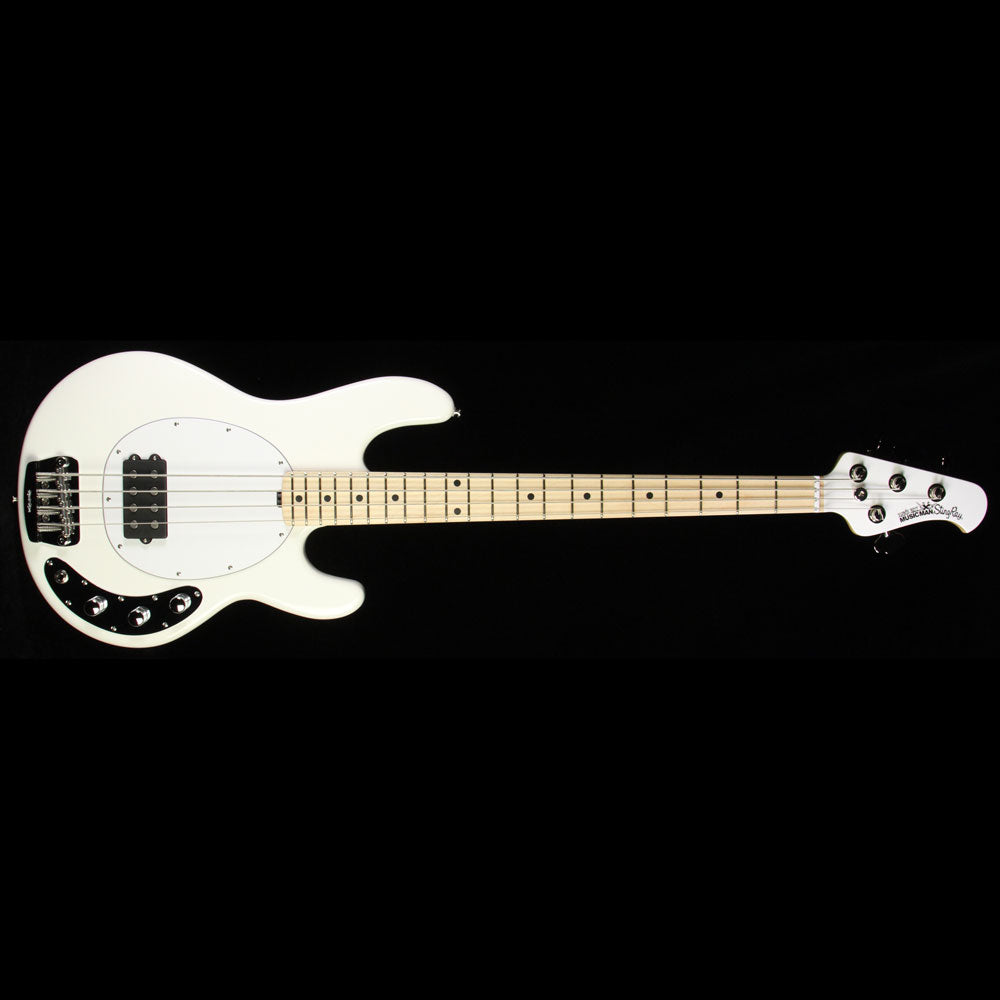 Ernie Ball Music Man StingRay Electric Bass Guitar w/ Matching Headstock White — 2