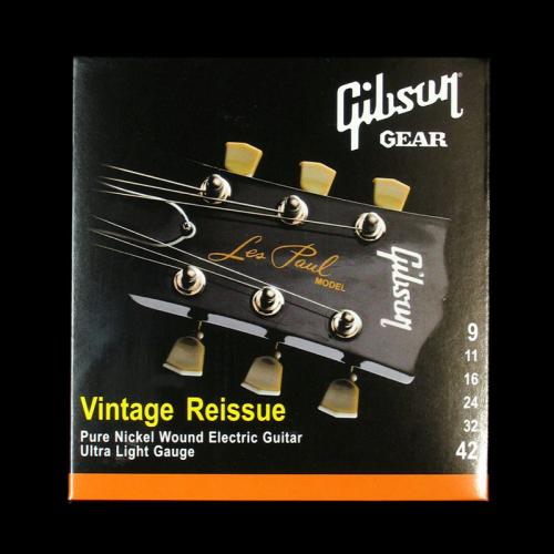 Gibson Vintage Reissue Nickel Wound Electric Strings (Ultra Light 9-42)