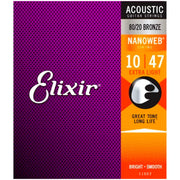 Elixir Nanoweb Acoustic Strings (Extra Light 10-47)