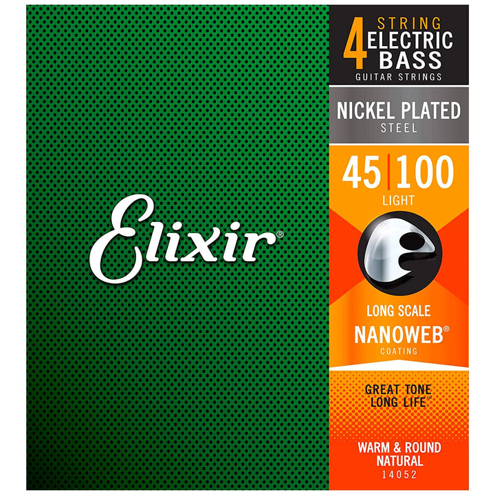 Elixir Nanoweb Bass Strings (Light 45-100)