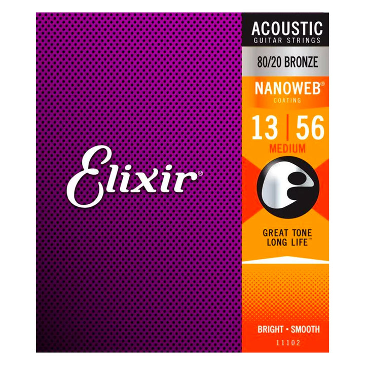 Elixir Polyweb Acoustic Strings (Medium 13-56)