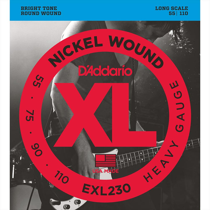 D'Addario Nickel Wound Bass Strings (Heavy 55-110)