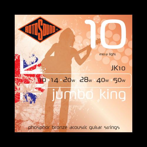 Rotosound JK10 Jumbo King Phosphor Bronze Acoustic Strings (10-50)