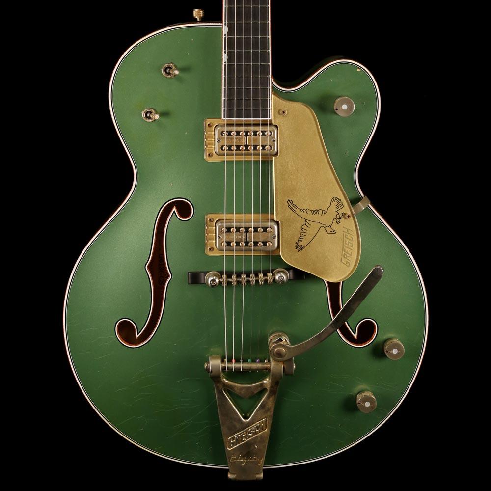 Gretsch Custom Shop Masterbuilt Stephen Stern '59 Falcon Heavy Relic Electric Guitar Sage Green Metallic — 1