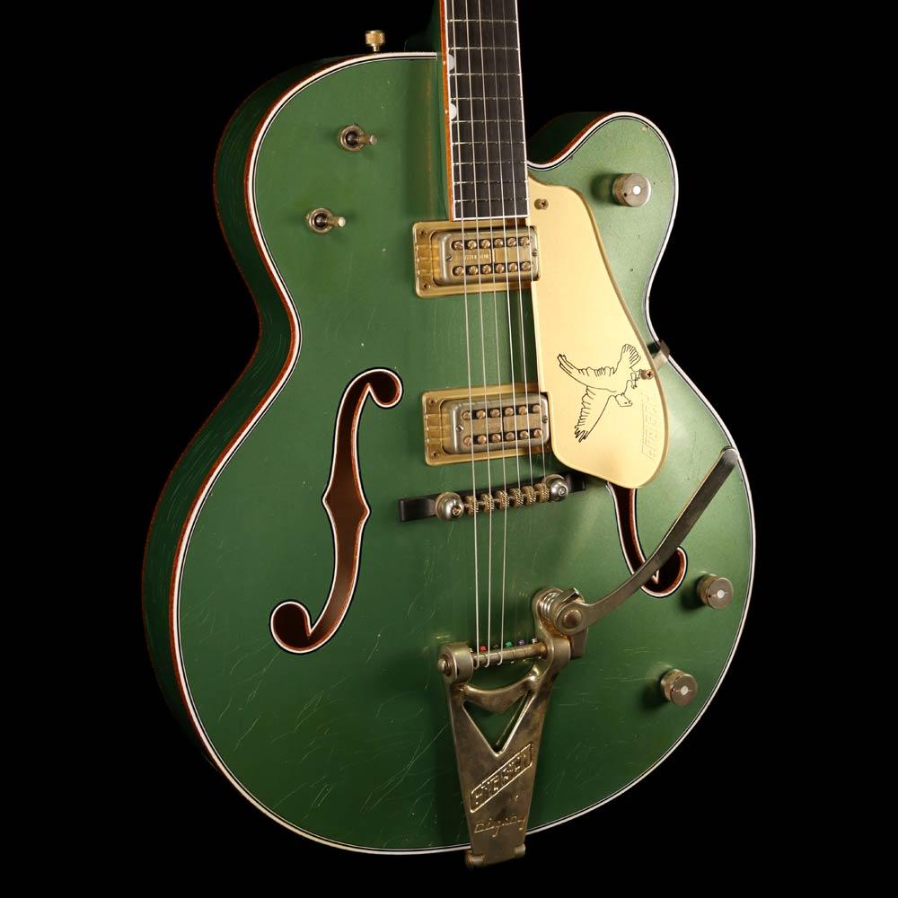 Gretsch Custom Shop Masterbuilt Stephen Stern '59 Falcon Heavy Relic Electric Guitar Sage Green Metallic — 6