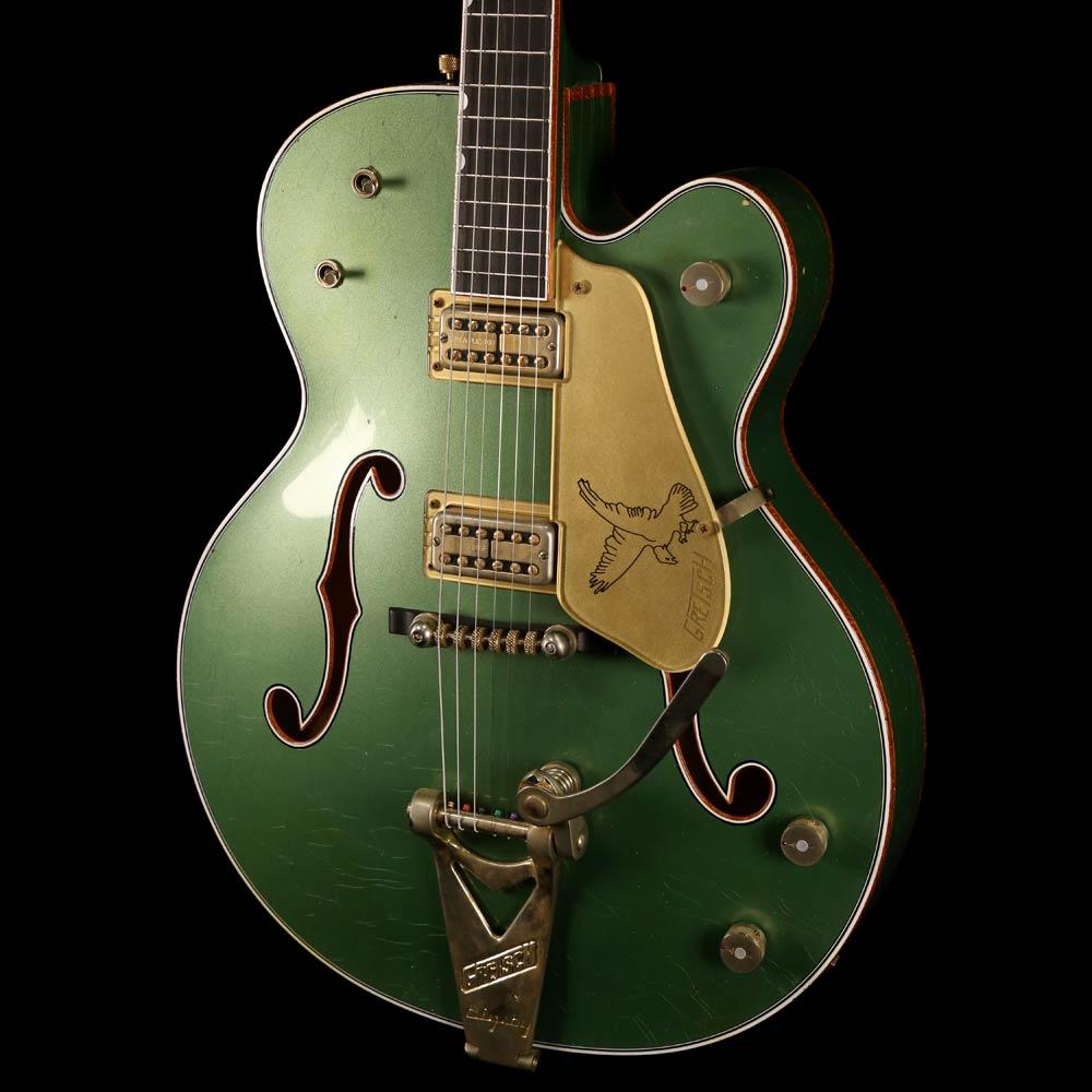 Gretsch Custom Shop Masterbuilt Stephen Stern '59 Falcon Heavy Relic Electric Guitar Sage Green Metallic — 7