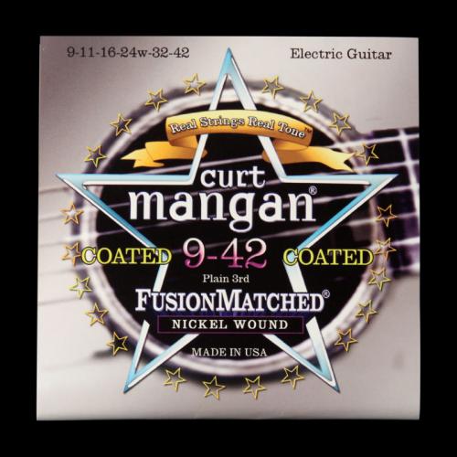 Curt Mangan Fusion Matched Nickel Wound Coated Electric Strings (9-42)