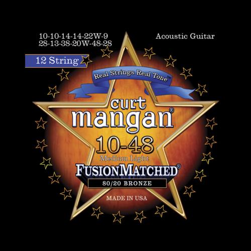Curt Mangan Fusion Matched 80/20 Bronze 12-String Acoustic Strings (10-48)