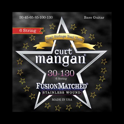 Curt Mangan Fusion Matched Stainless Wound 6-String Bass Strings (30-130)