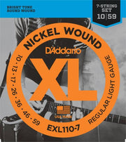 D'Addario Nickel Wound Electric 7-String Set (Reg Light 10-59)