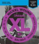 D'Addario Nickel Wound Electric 7-String Set (Super Light 9-54)